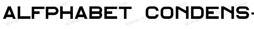 Alfphabet Condens字体转换